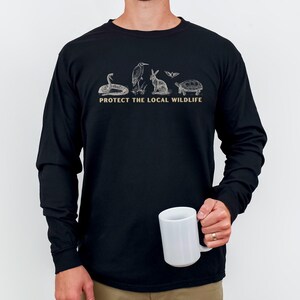 Protect the Local Wildlife Long Sleeve Tshirt Forest Animals Shirt Granola Girl Camping Clothes Forestcore Graphic Tee Vintage Style Shirts image 10