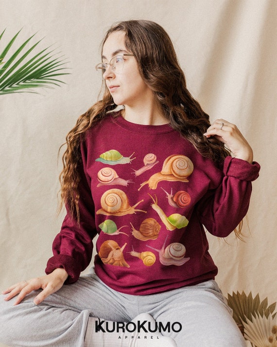 Land Snail Cottagecore Sweater Snail Lover Gift Cute Snails Etsy