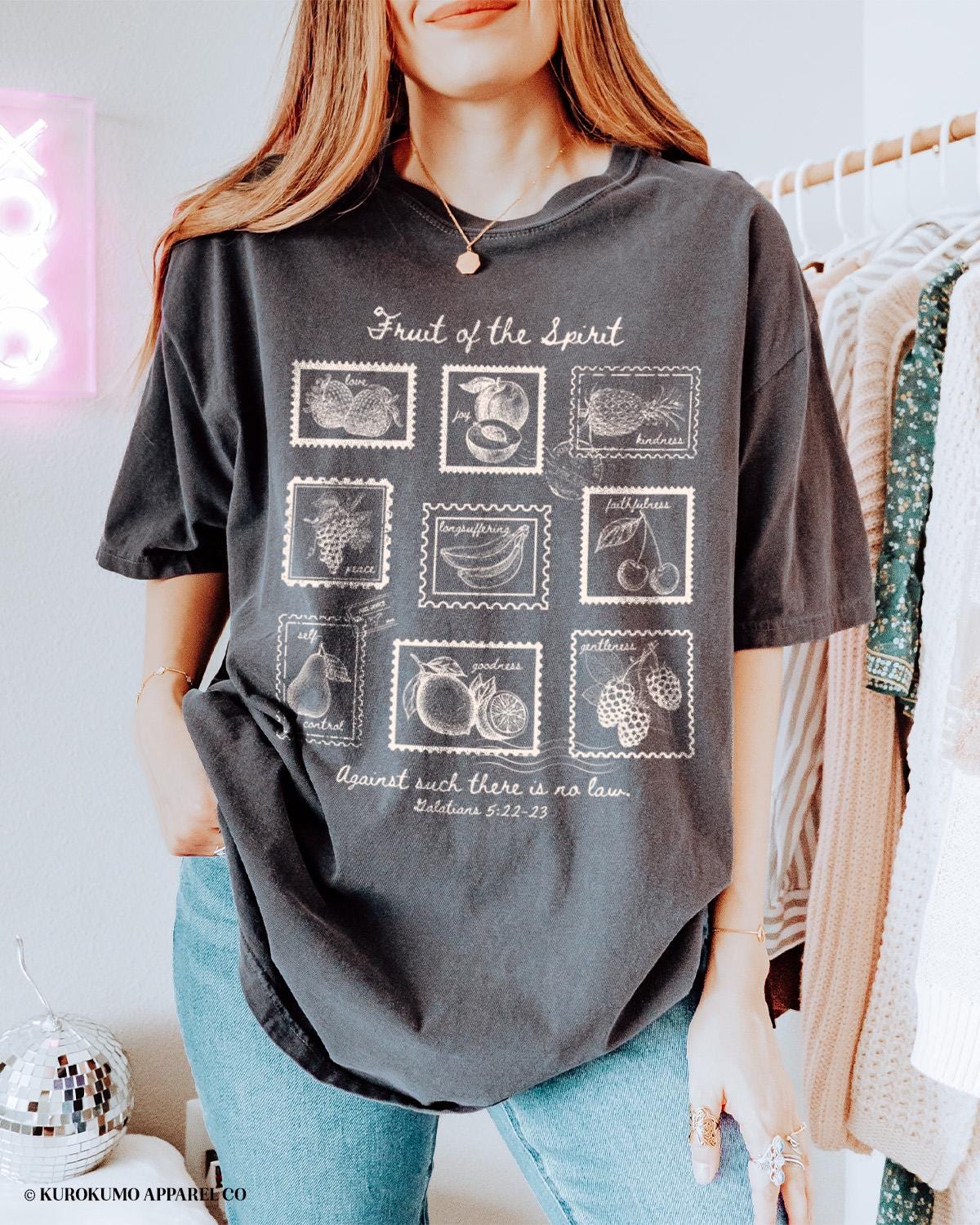 Fruit of the Spirit Bible Verse Tshirt Farmer's Market Trendy Graphic ...