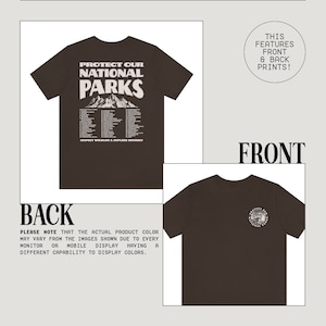 National Parks Tshirt Park Ranger Aesthetic Retro Mountain Graphic Tee Granola Girl Environmental Camping Clothes Forestcore Indie Clothing Brown