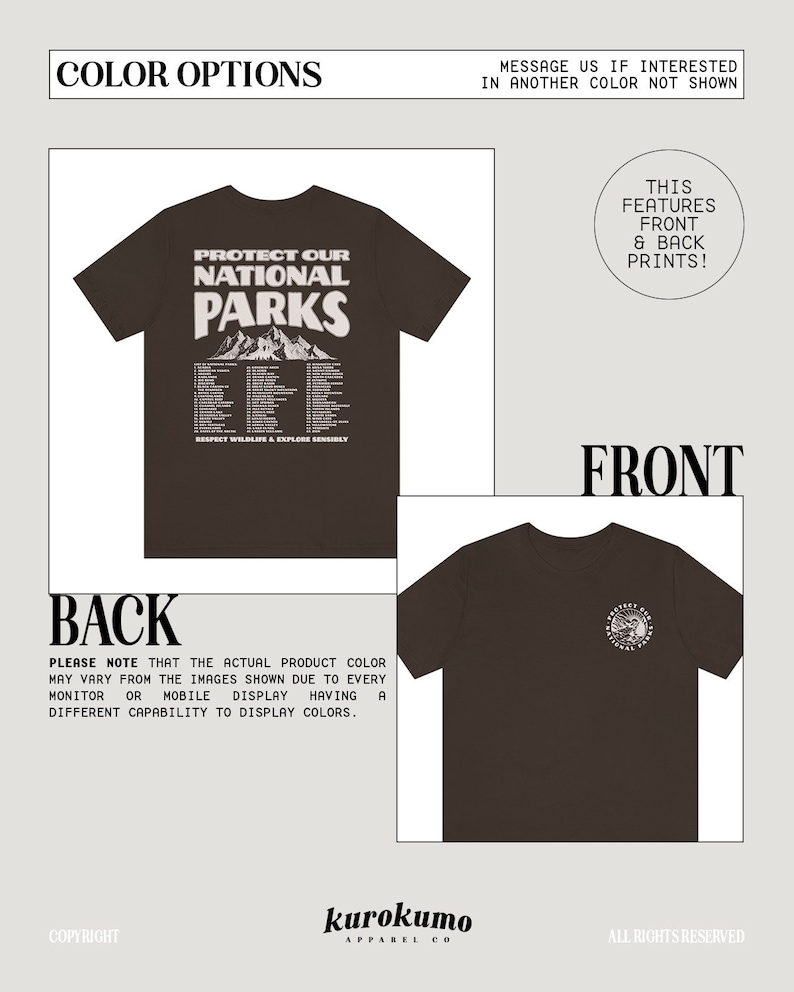 National Parks Tshirt Park Ranger Aesthetic Retro Mountain Graphic Tee Granola Girl Environmental Camping Clothes Forestcore Indie Clothing Brown