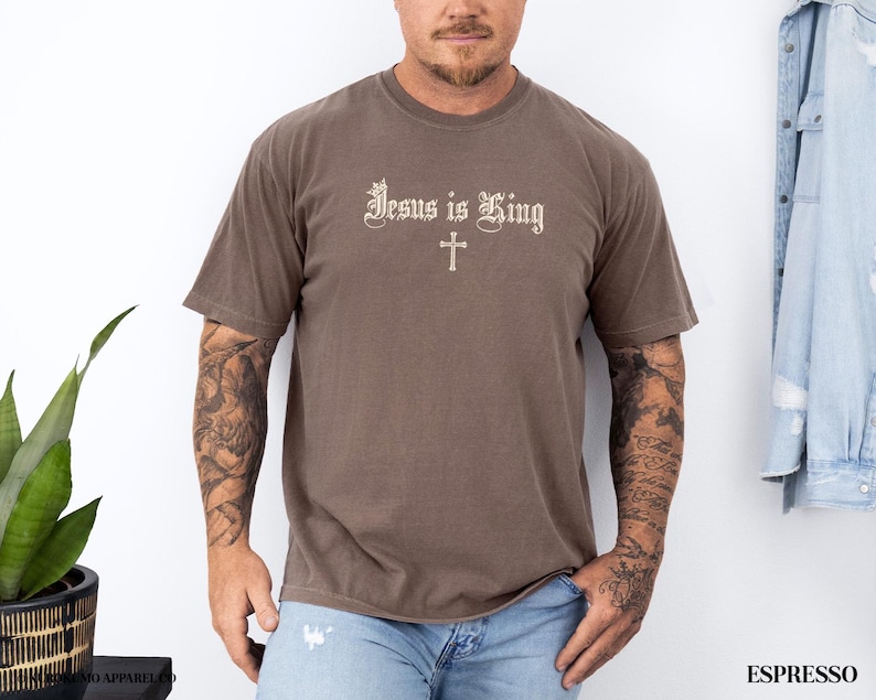 Seek First the Kingdom of God Bible Verse Tshirt Matthew 6:33 Gospel Shirt Jesus is King Christian T Shirt Vintage Style Church Clothes image 6