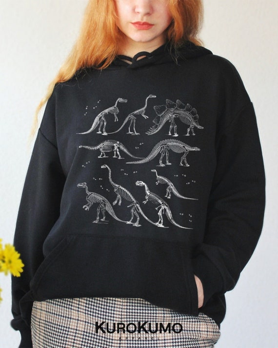 Vintage Dinosaur Skeleton Hoodie Dinosaurs Fossils Graphic - Etsy Ireland