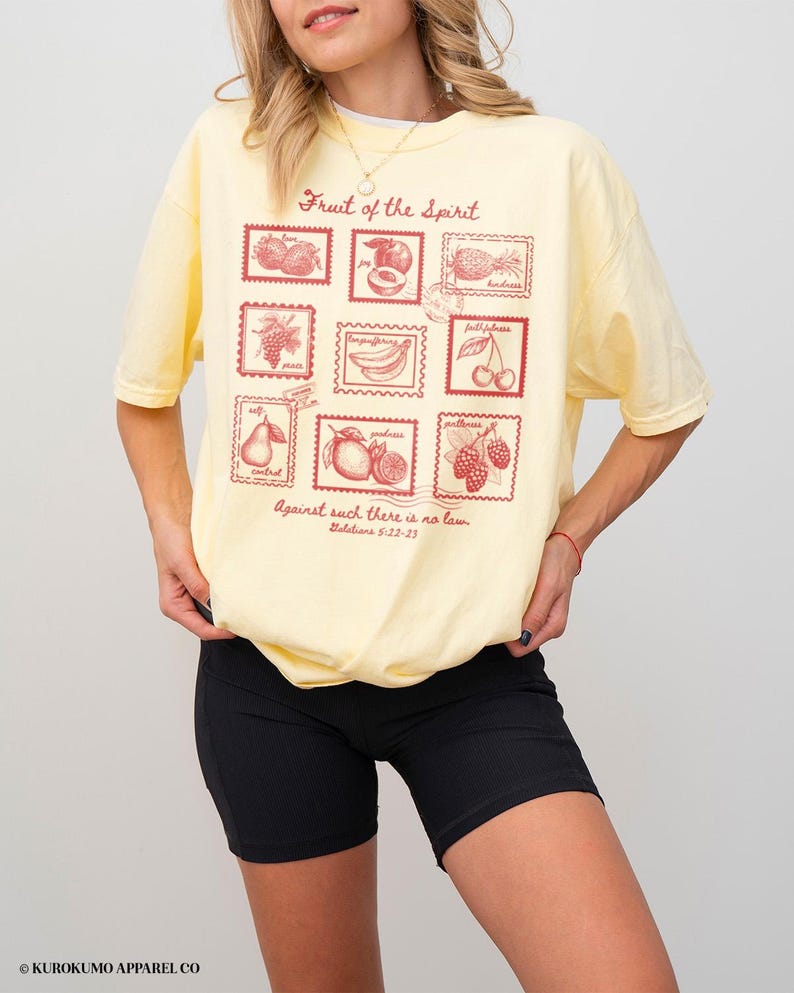 Fruit of the Spirit Bible Verse Tshirt Farmer's Market Trendy Graphic ...