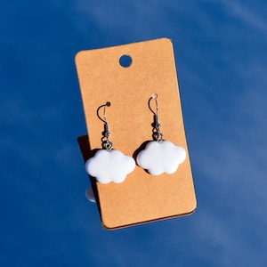 Cloud Earrings, Dangle Earrings, Earrings, Handmade Earrings, Unique Earrings, clip on earrings, CLEARANCE