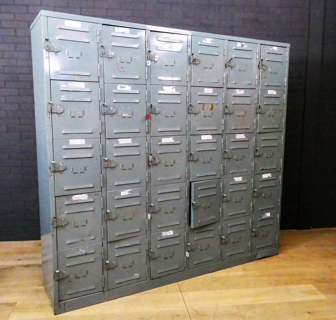 Vintage Industrial Locker With 30 Doors Etsy