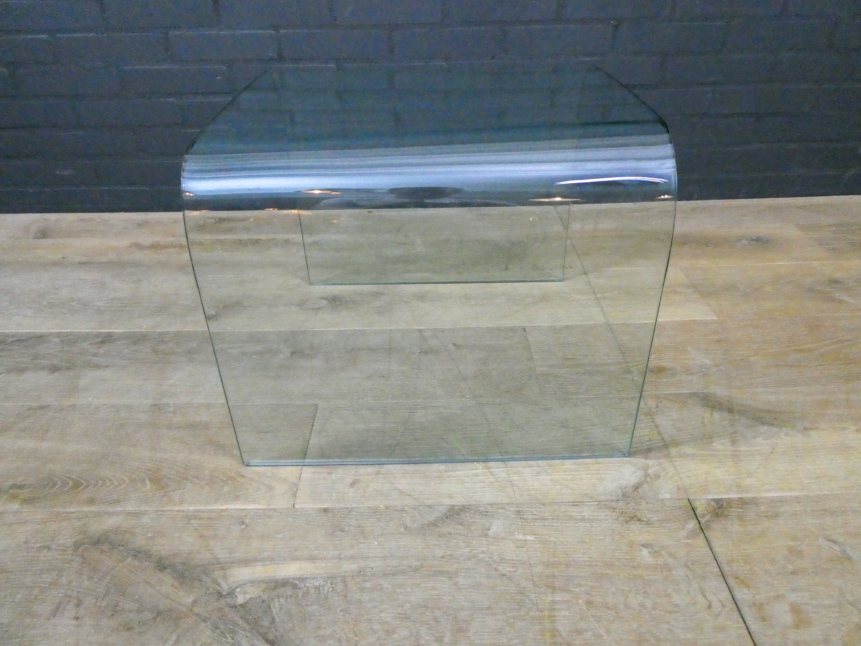 Set of 2 Waterfall tables in curved glass produced by Fiam Etsy