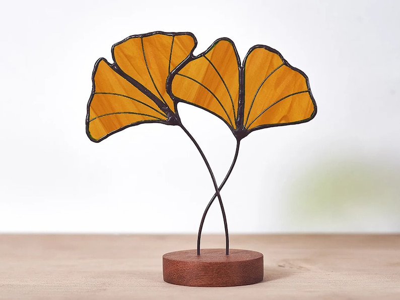 Vitrail feuilles de gingko