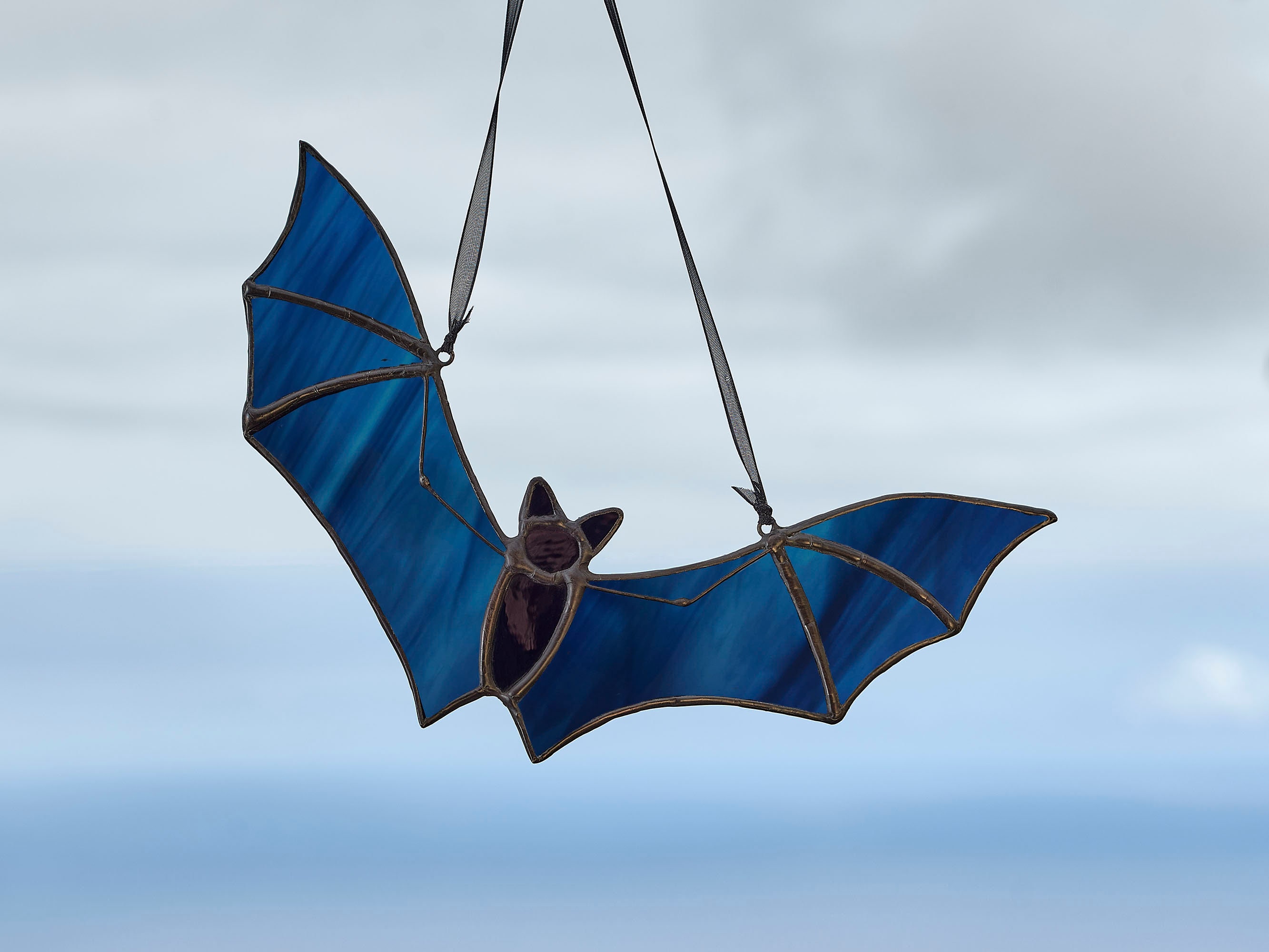 Stained Glass Bat Halloween Suncatcher Window Hanging Halloween ...