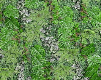 Monstera Artificial Greenery Wall: Tropical Rainforest Backdrop