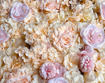 Peaches & Cream 3D Flower Wall Panel - Wedding, Party Backdrop
