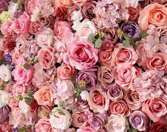 3D Rose Flower Wall Panel, Wedding Backdrop, 16x24"