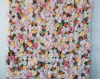 3D Artificial Flower Wall Panel Wall Decor Floral Backdrop for Wedding and Party N6629
