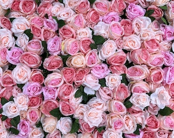 3D Artificial Rose Flower Wall Panel, Wedding Backdrop