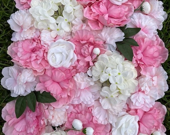 Peony 3D Flower Wall Panel Wall Decor Artificial Floral Backdrop for Wedding and Party