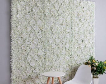 White Flower Wall Panel: 3D Floral Photo Backdrop
