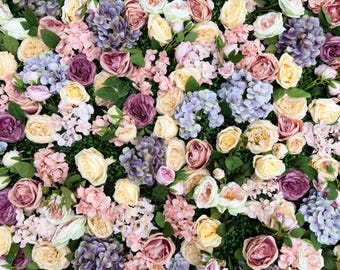 3D Artificial Flower Wall Panel, Wedding Photo Booth Backdrop