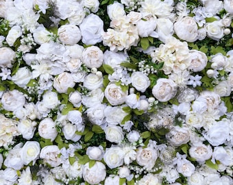 3D White Flower Wall Panel: Wedding & Party Backdrop