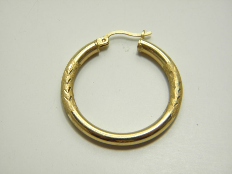 14ct Gold Pirate Hoop Earring vintage Solid 14k 585 Yellow Etsy