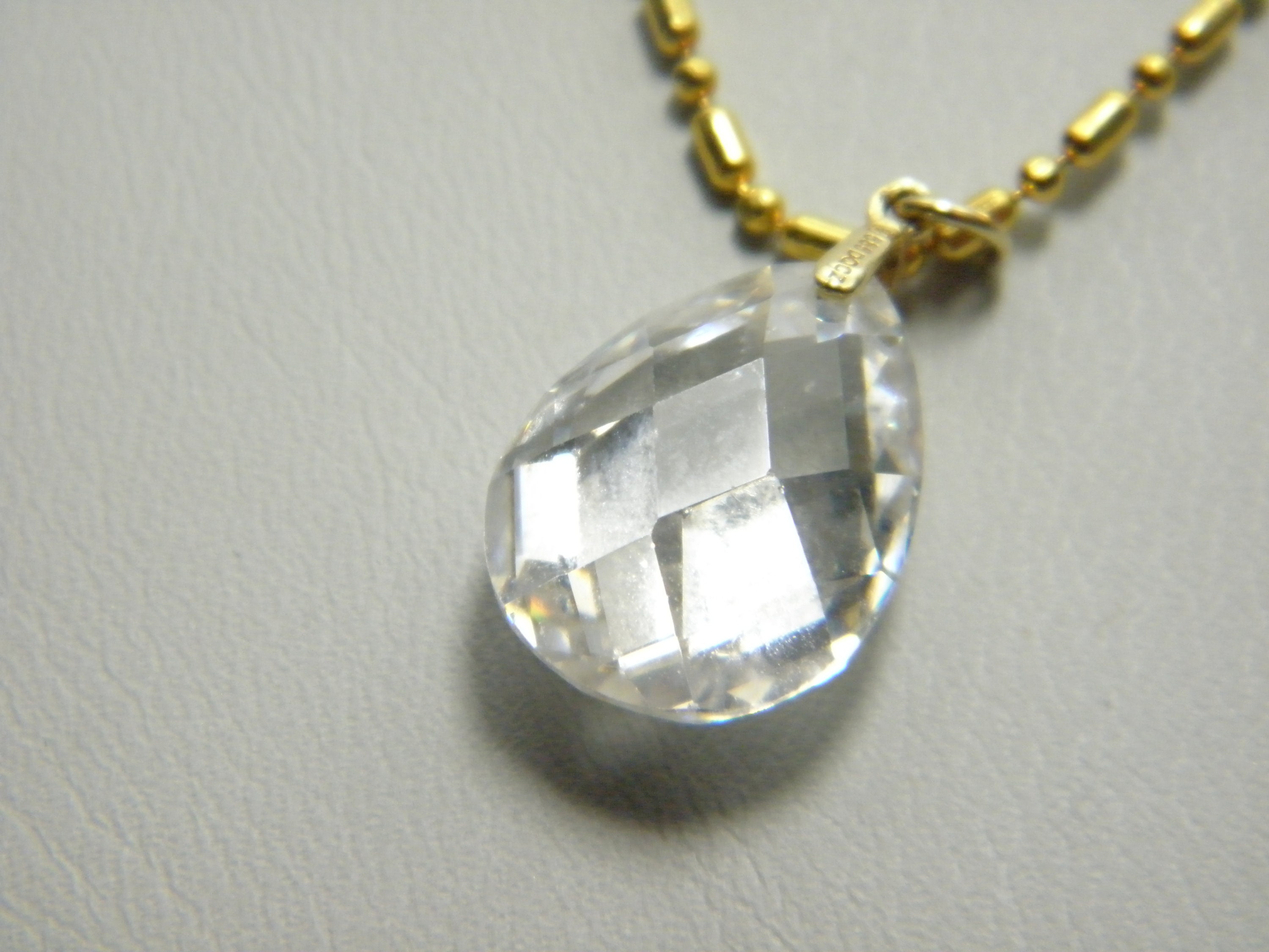 Solid 9ct Gold Crystal Necklace Vintage 18 Inch Heavy 9k 375 Etsy