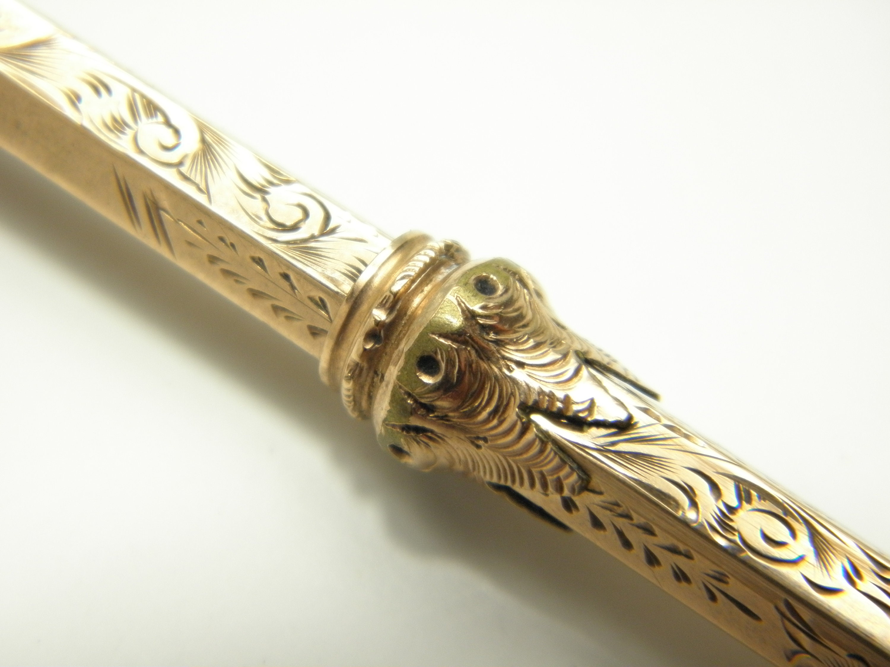 9ct Gold Propelling Pencil Solid 9k 375 Yellow Working Antique Etsy