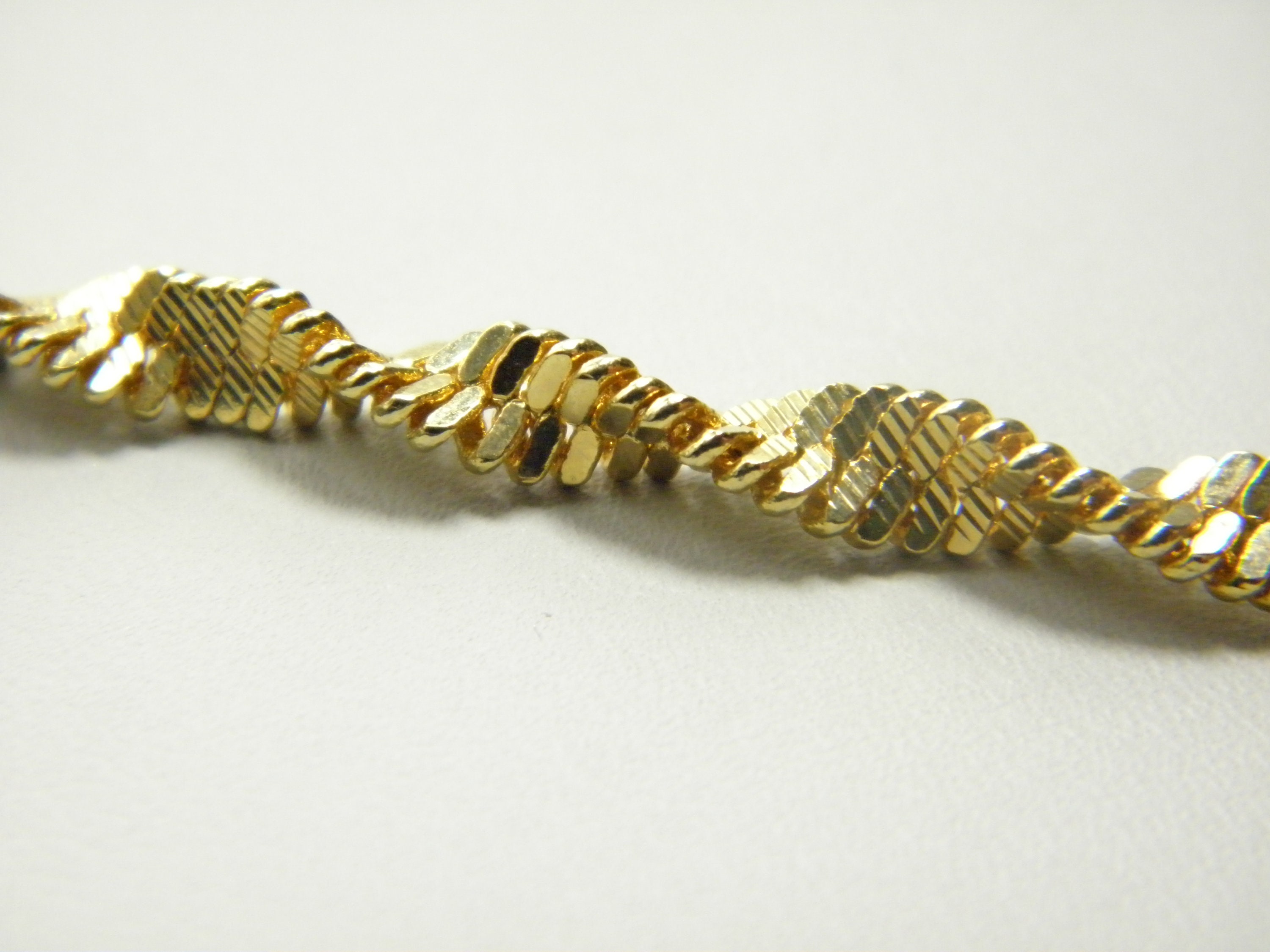 Solid 9ct Gold Twist Necklace Vintage 20 Inch Long Heavy 9k Etsy