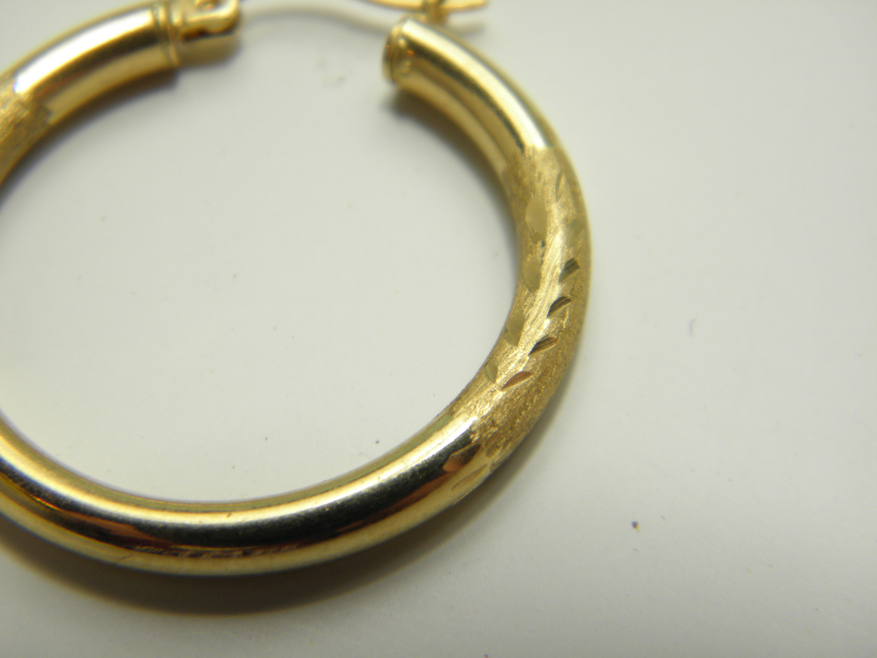 14ct Gold Pirate Hoop Earring Vintage Solid 14k 585 Yellow Etsy