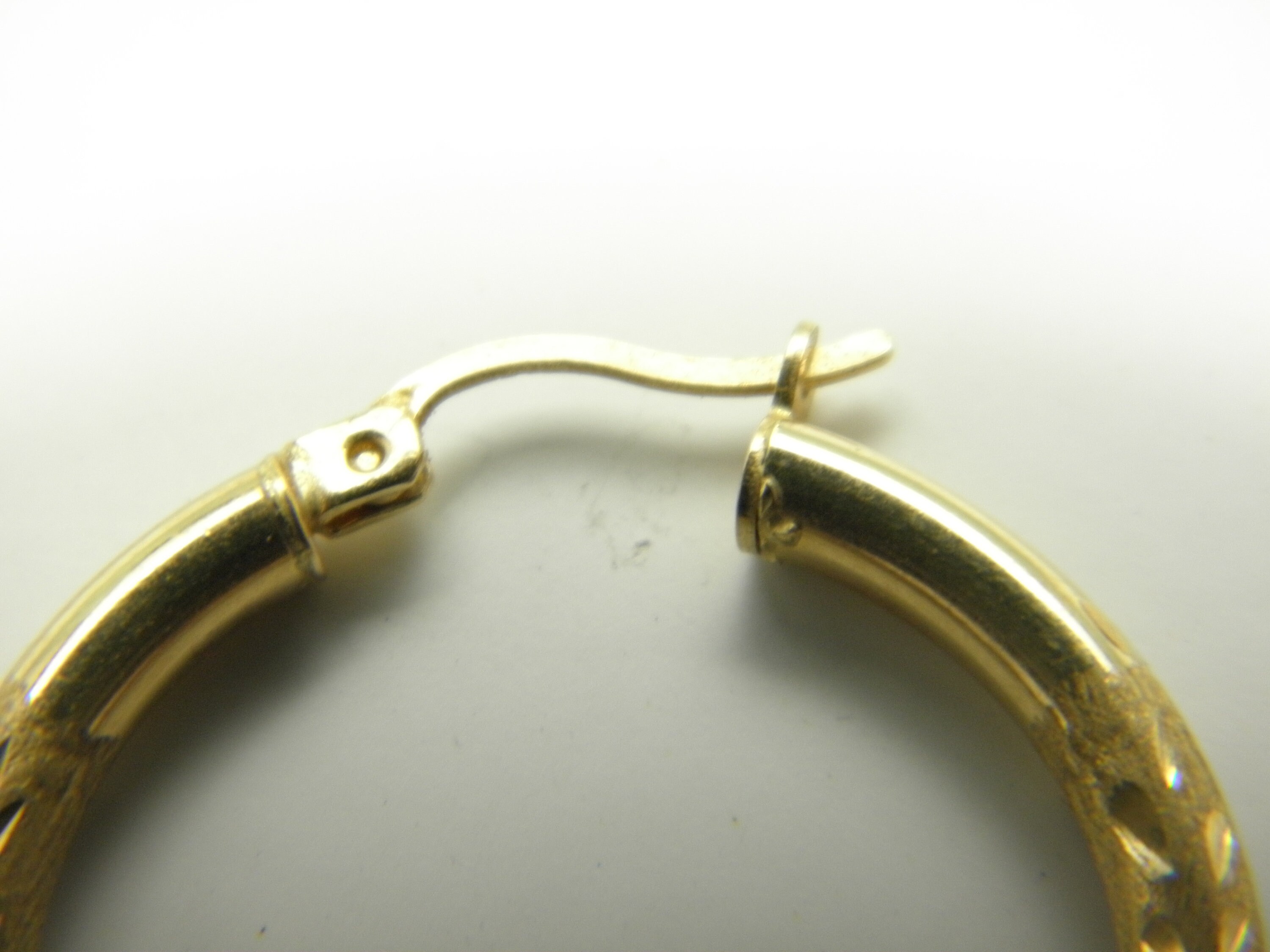 14ct Gold Pirate Hoop Earring Vintage Solid 14k 585 Yellow Etsy