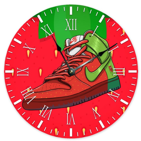 Nike Dunk alta fresa tosa reloj de pared madera 15 - Etsy España