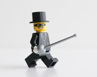 Zorro as played by Antonio Banderas - custom assembly minifigure from genuine LEGO® parts / Great gift for cult movies and iconic books fans