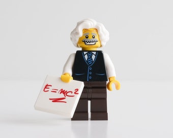 Albert Einstein, Father of Modern Physics - custom assembly minifigure from genuine LEGO® parts / Great gift for physicists