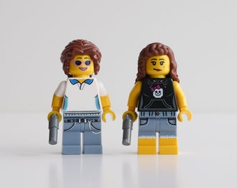 Thelma & Louise, Geena Davis and Susan Sarandon - Set of 2 minifigures from genuine LEGO® parts / Cult movies, gift for cinema fans