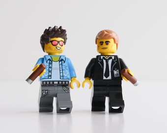 Fight Club with Brad Pitt and Edward Norton - Set of 2 minifigures from genuine LEGO® parts / Cult movies, David Fincher