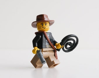 Indiana Jones - custom assembly minifigure from genuine LEGO® parts / Great gift for fictional adventure lovers