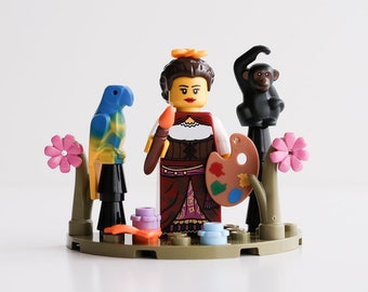 Frida Kahlo's Self Portrait - custom assembly minifigure from genuine LEGO® parts / Gift for art lovers