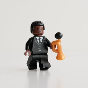 Miles Davis, icona del jazz - minifigure assemblabile personalizzata con pezzi LEGO® originali / Un regalo fantastico per gli amanti della musica jazz