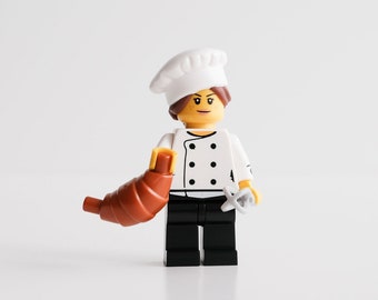 French Pastry Chef - custom assembly minifigure from genuine LEGO® parts