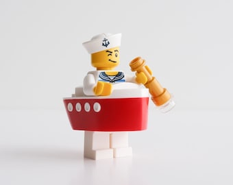 Young Sailor - custom assembly minifigure from genuine LEGO® parts / Great gift for seafarers and sea lovers