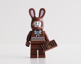 The Chocolate Bunny - custom assembly minifigure from genuine LEGO® parts / Gift for the sweet ones