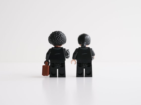 Pulp Fiction Vincent and Jules Set of Two Custom Assembly Minifigures From Genuine LEGO Parts Great Gift for Pulp Fiction Fans Etsy