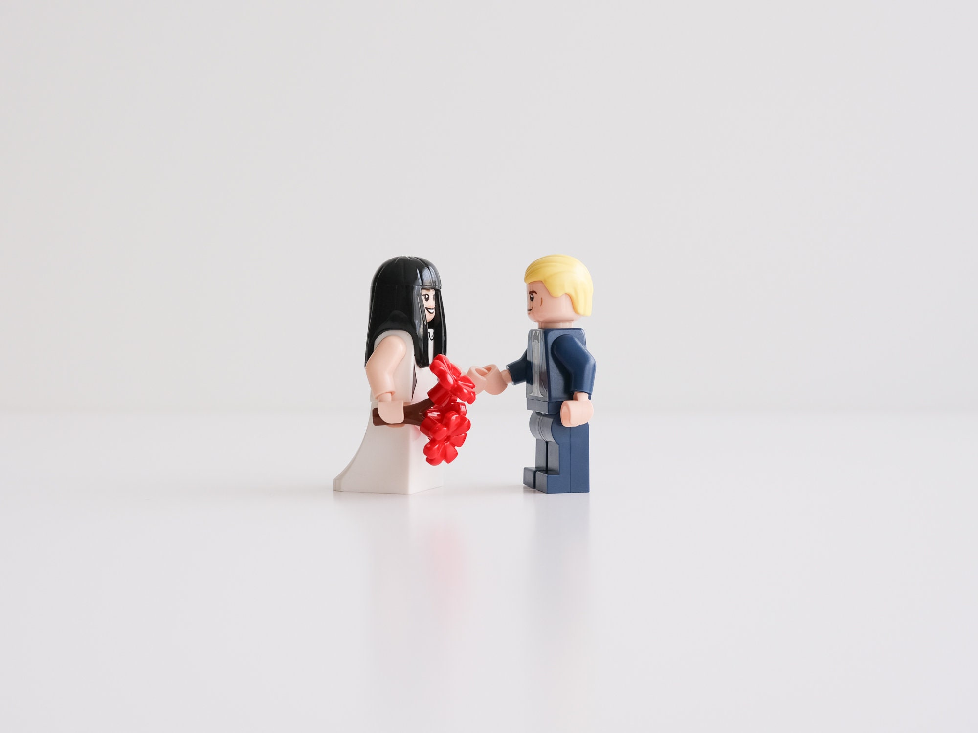 Bride and Groom, Wedding Day - Custom Assembly Minifigure