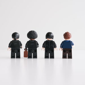 Pulp Fiction Mia, Vincent, Jules and 'The Wolf' - set of 4 custom assembly minifigures from genuine LEGO® parts