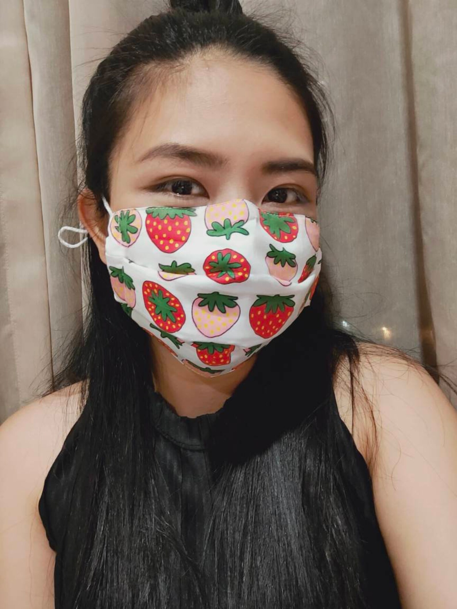 Waterproof Strawberry Face Mask With Nose Wirefruit Face Mask Etsy