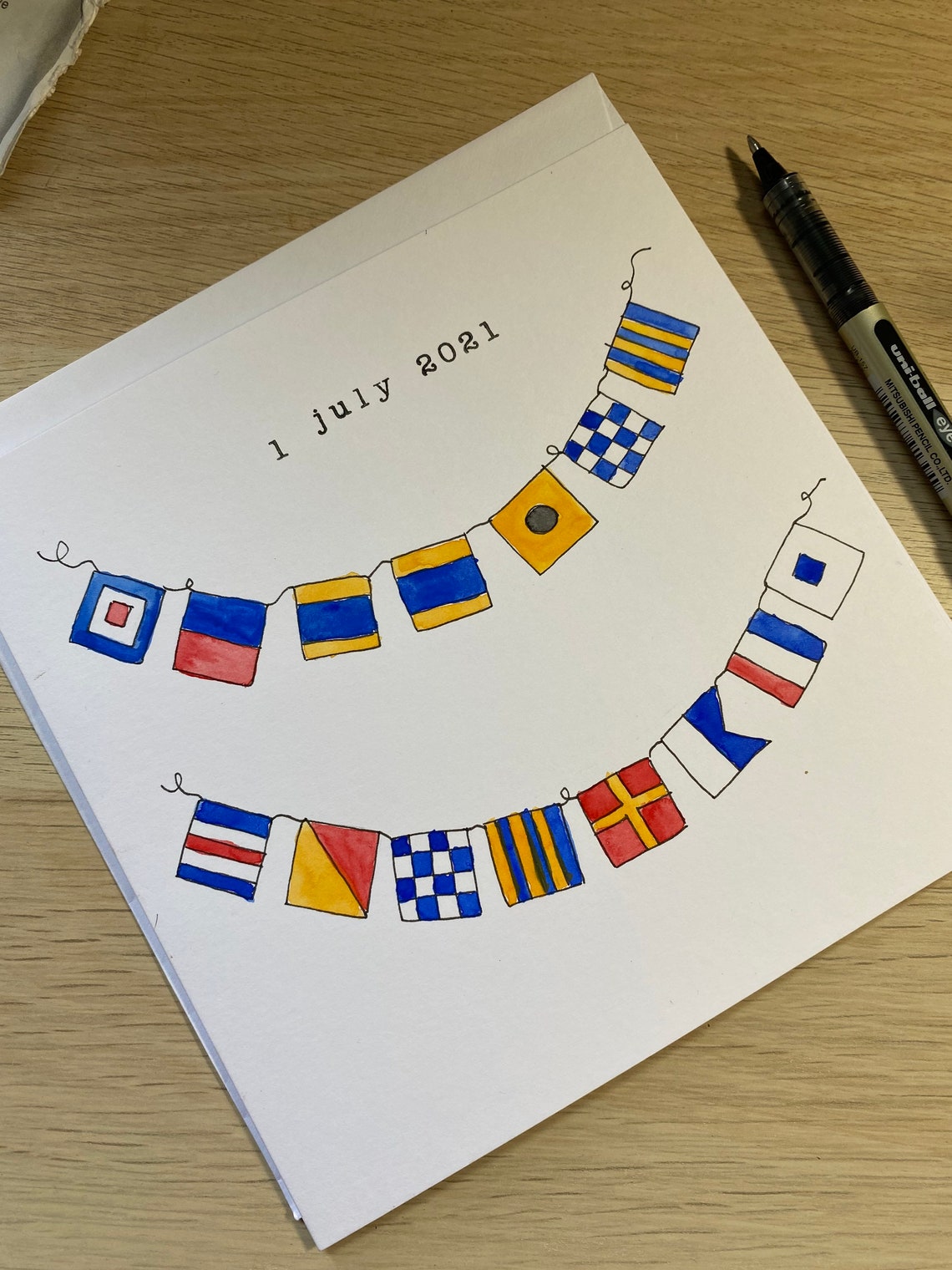 Nautical Flags Bespoke Cards | Etsy