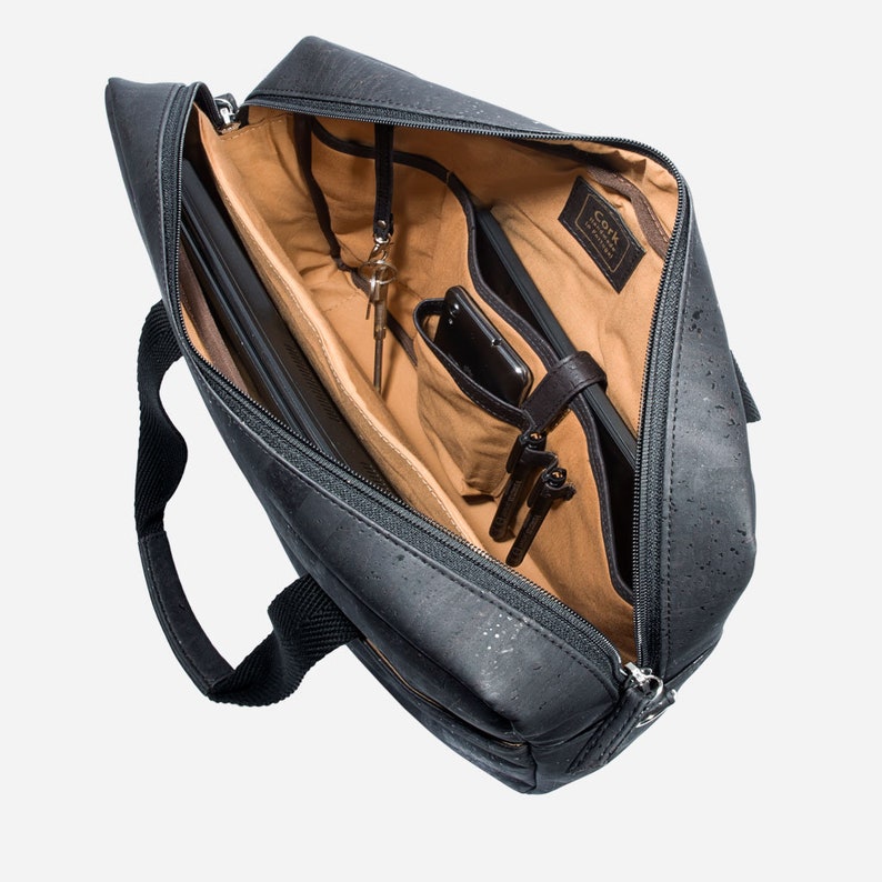 Conscious Premium Vegan Cork Leather Dirt /& Water Repellent Durable Minimalist Unisex Briefcase Handmade in Portugal