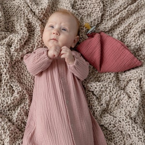 Baby sleeping bag Baby nightgown Baby sleeping sack Organic muslin sleeping bag with long sleeves Baby sleeping gown Baby night gown