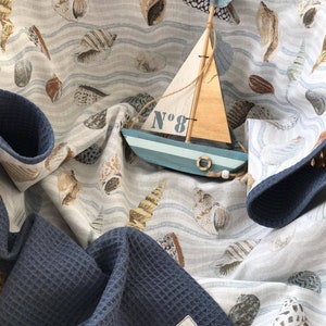 Baby Waffle Blanket Baby Swaddle Blanket Ocean Theme Blanket - Etsy