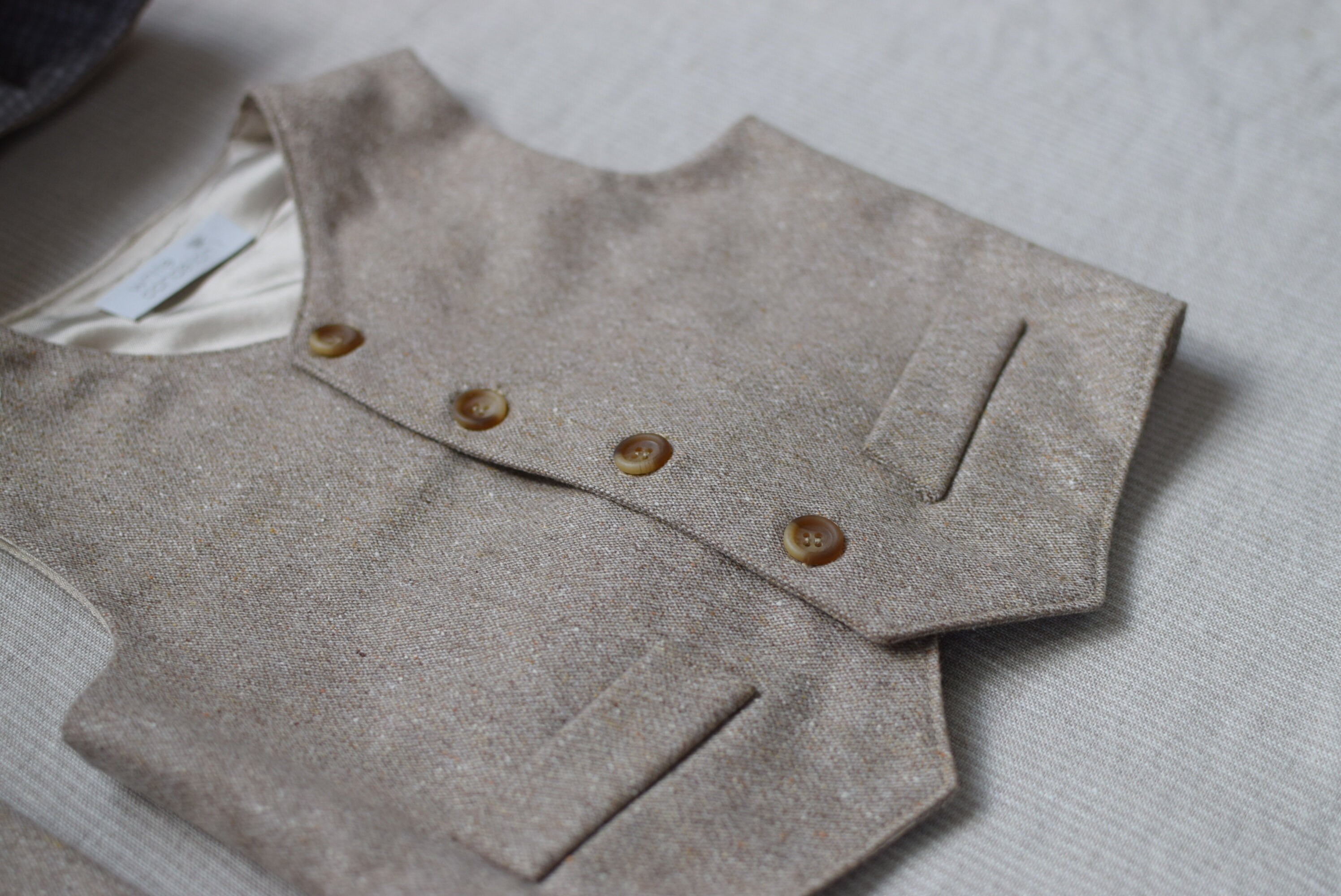 Wool vest Boys waistcoat Baby boy tweed vest Baby boy outfit Etsy