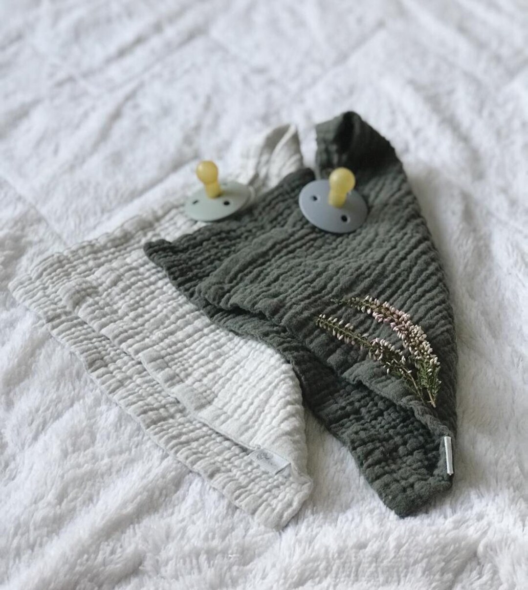 Pacifier Holder Blanket Muslin Lovey Blanket Paci Keeper Baby Etsy