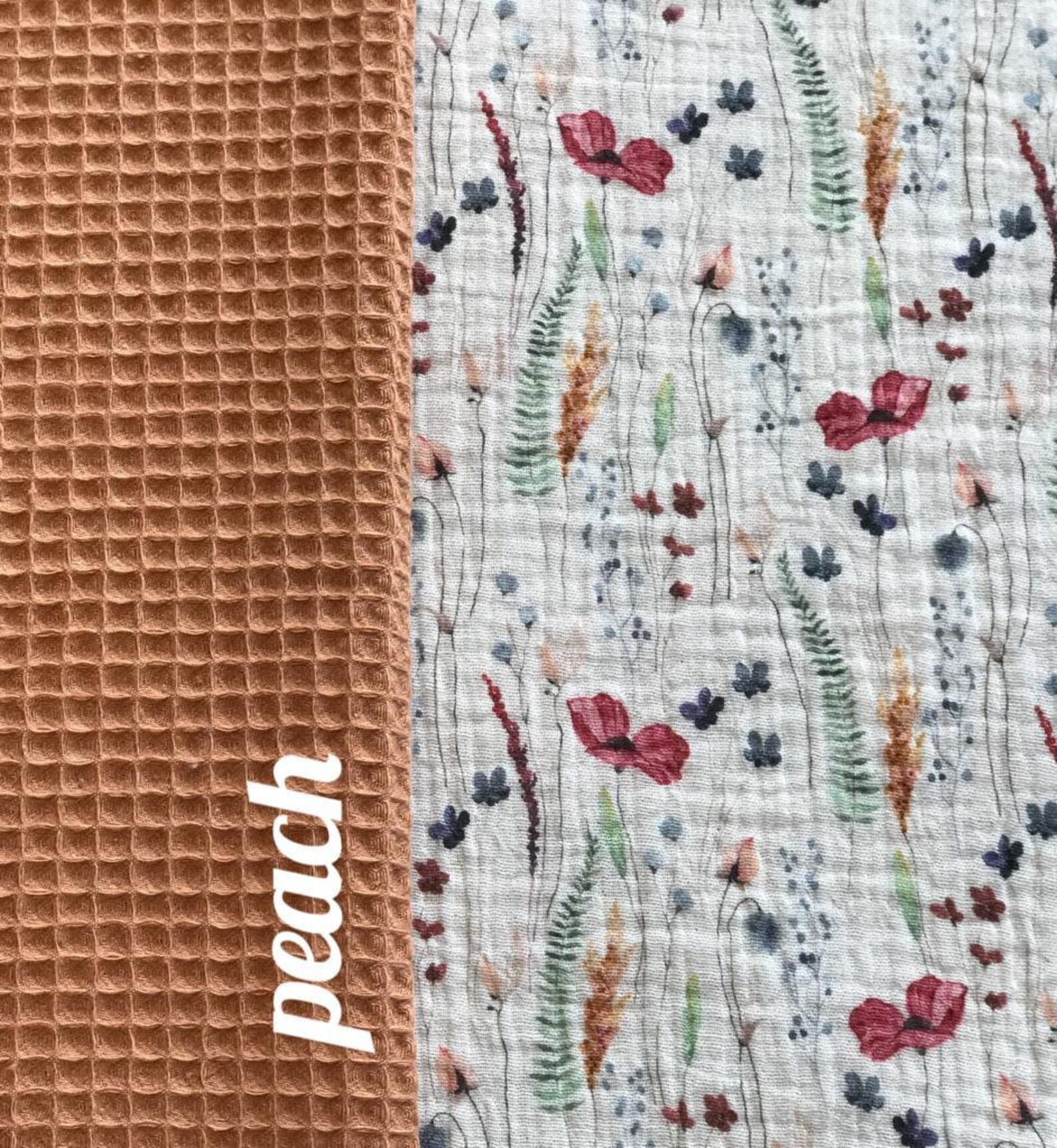 Baby Blanket Waffle and Muslin Blanket Stroller Blanket Car Etsy